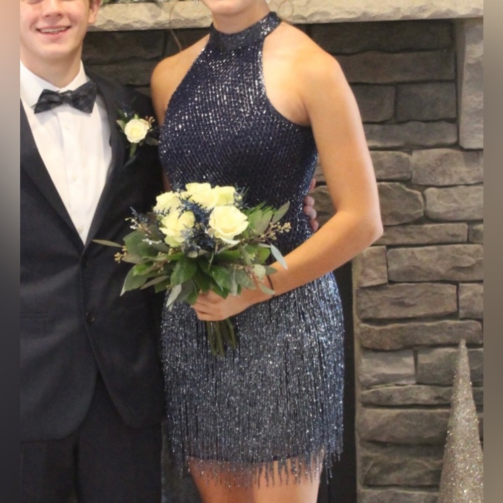 Navy formal dress, ONLY WORN ONCE!!!